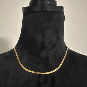 Small Herringbone Necklace. 18k.   16”